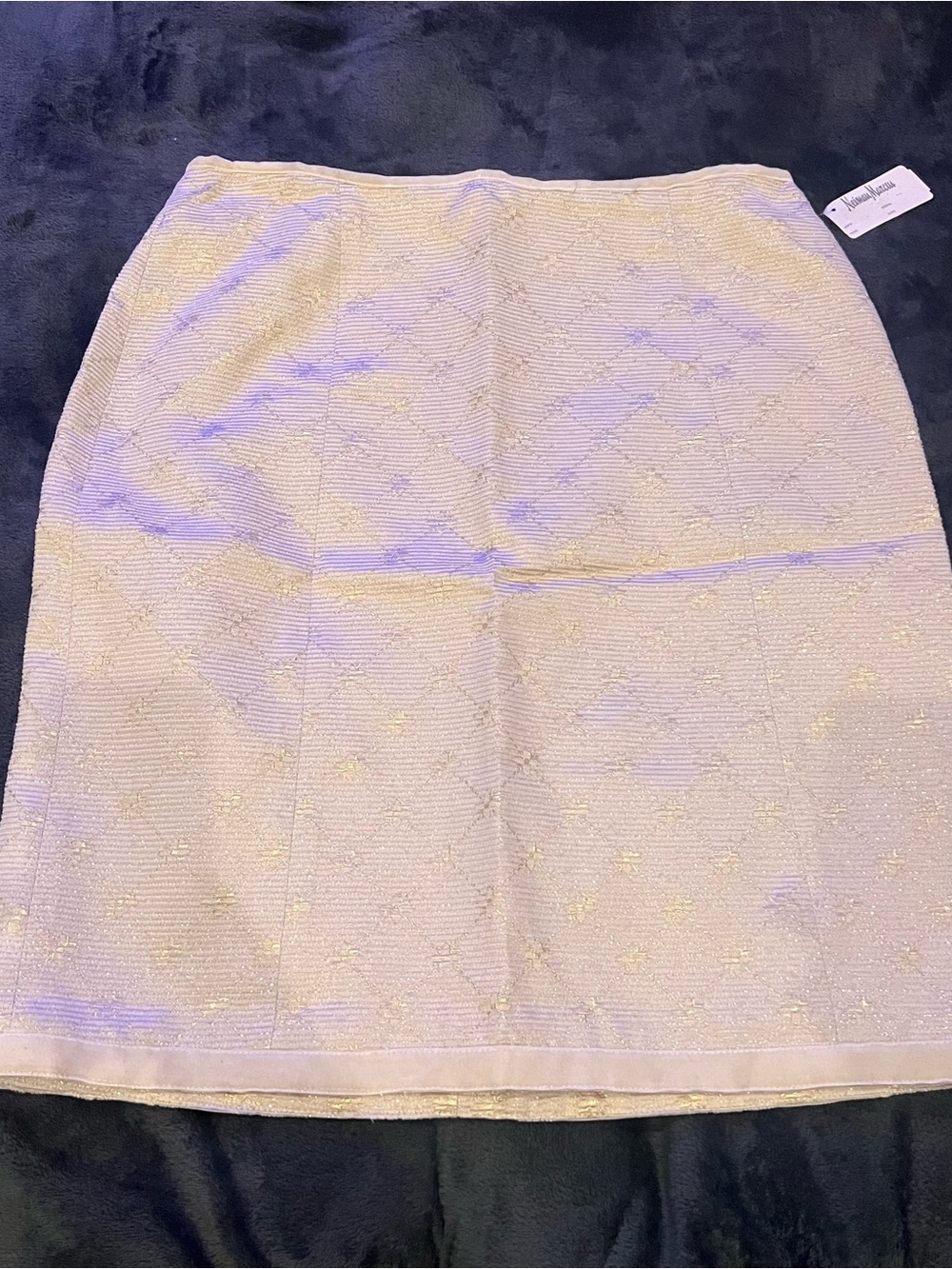 Tracy Reese Women's Cream Metallic Jacquard Skirt